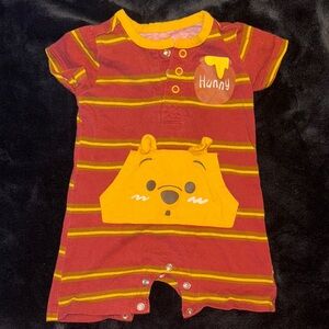 Disney Red and Yellow Hunny Bear Bodysuit